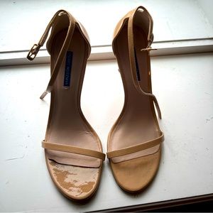 Stuart Weitzman - nudist black ankle wrap sandal